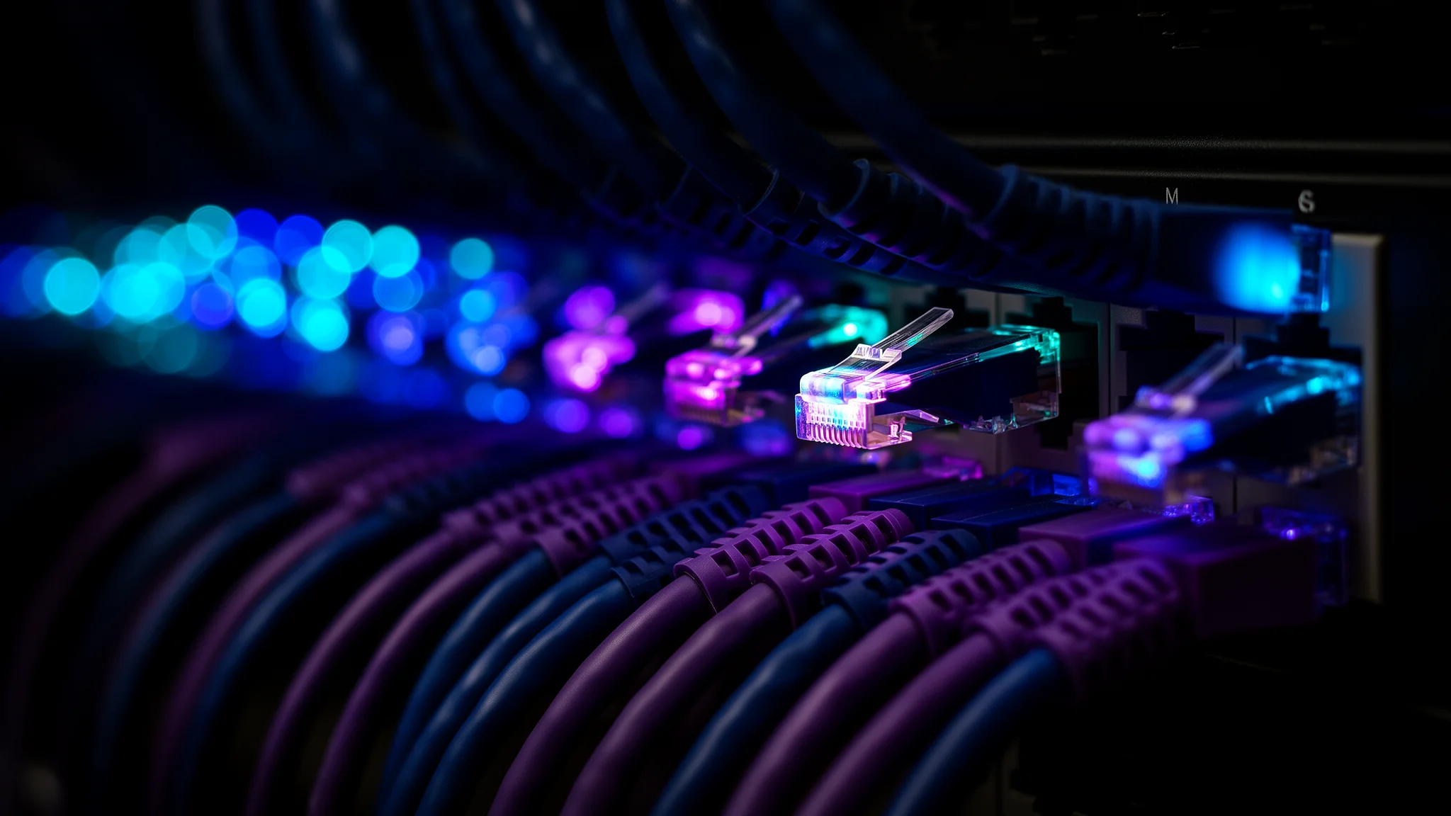 Patch panel sieci LAN — segmentacja VLAN i okablowanie